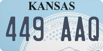 KS license plate 449AAQ