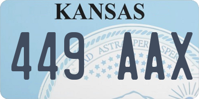 KS license plate 449AAX