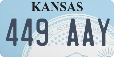 KS license plate 449AAY