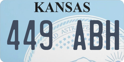 KS license plate 449ABH