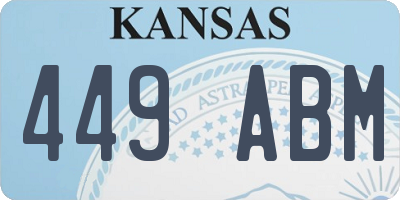 KS license plate 449ABM