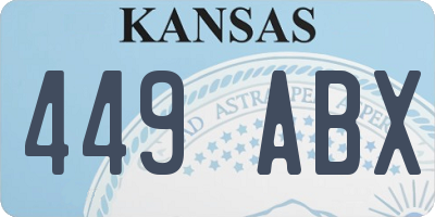 KS license plate 449ABX