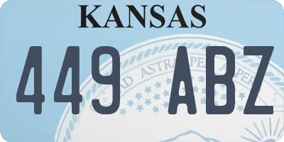 KS license plate 449ABZ