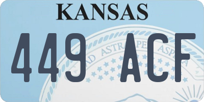 KS license plate 449ACF