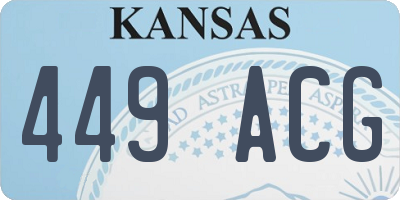 KS license plate 449ACG