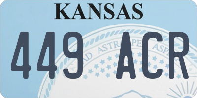 KS license plate 449ACR