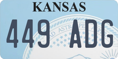 KS license plate 449ADG