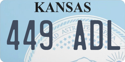KS license plate 449ADL