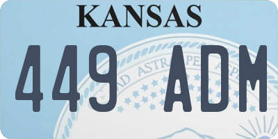KS license plate 449ADM