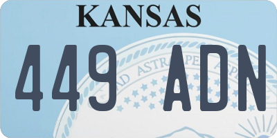 KS license plate 449ADN