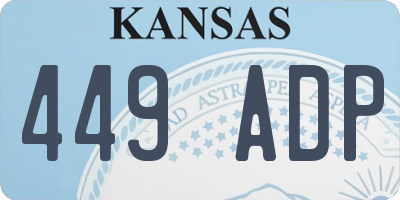 KS license plate 449ADP