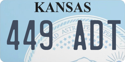 KS license plate 449ADT