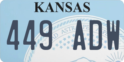 KS license plate 449ADW