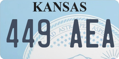 KS license plate 449AEA