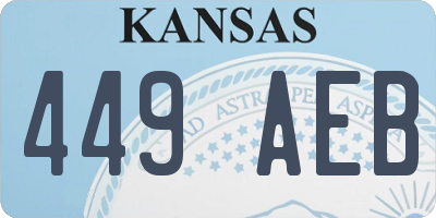 KS license plate 449AEB