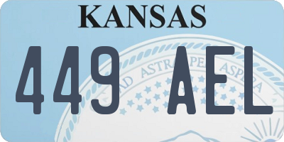 KS license plate 449AEL