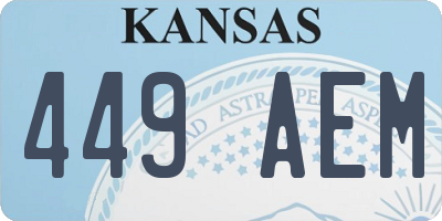 KS license plate 449AEM
