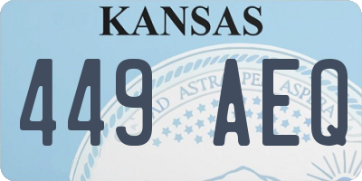 KS license plate 449AEQ