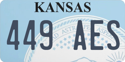 KS license plate 449AES