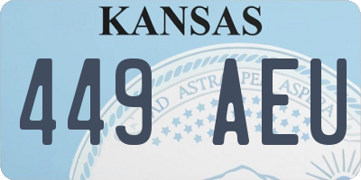KS license plate 449AEU