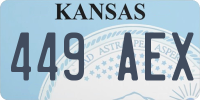KS license plate 449AEX