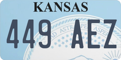 KS license plate 449AEZ