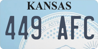 KS license plate 449AFC