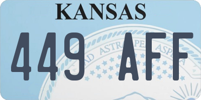 KS license plate 449AFF