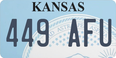 KS license plate 449AFU