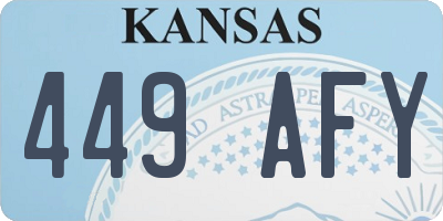 KS license plate 449AFY