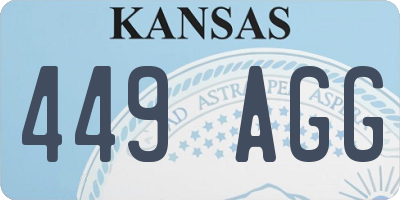 KS license plate 449AGG