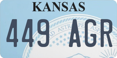KS license plate 449AGR