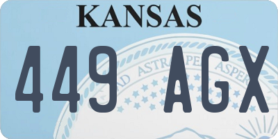 KS license plate 449AGX