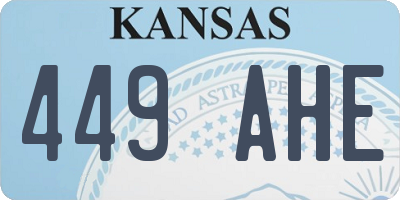 KS license plate 449AHE