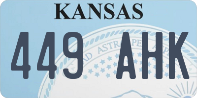 KS license plate 449AHK