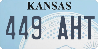 KS license plate 449AHT