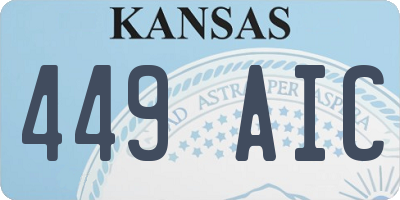 KS license plate 449AIC