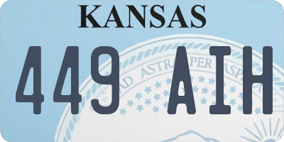KS license plate 449AIH