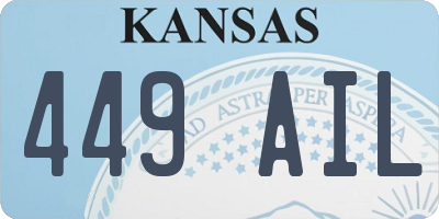 KS license plate 449AIL