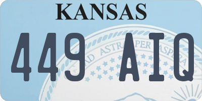 KS license plate 449AIQ