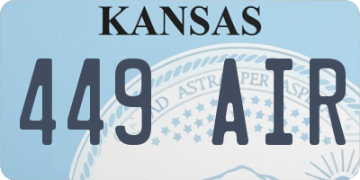 KS license plate 449AIR