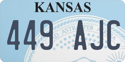 KS license plate 449AJC