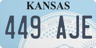 KS license plate 449AJE