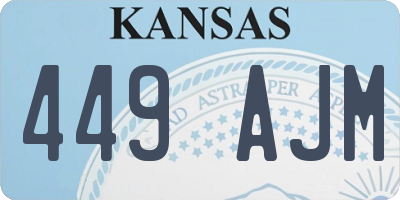 KS license plate 449AJM
