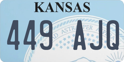 KS license plate 449AJQ