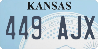 KS license plate 449AJX