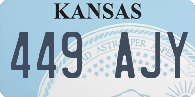 KS license plate 449AJY