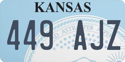 KS license plate 449AJZ