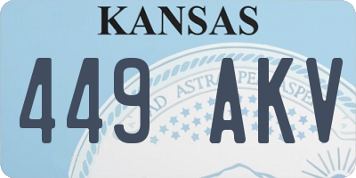 KS license plate 449AKV