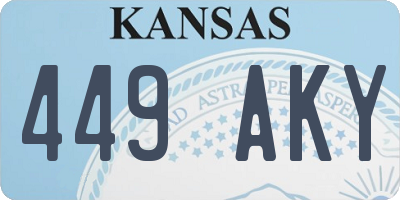 KS license plate 449AKY